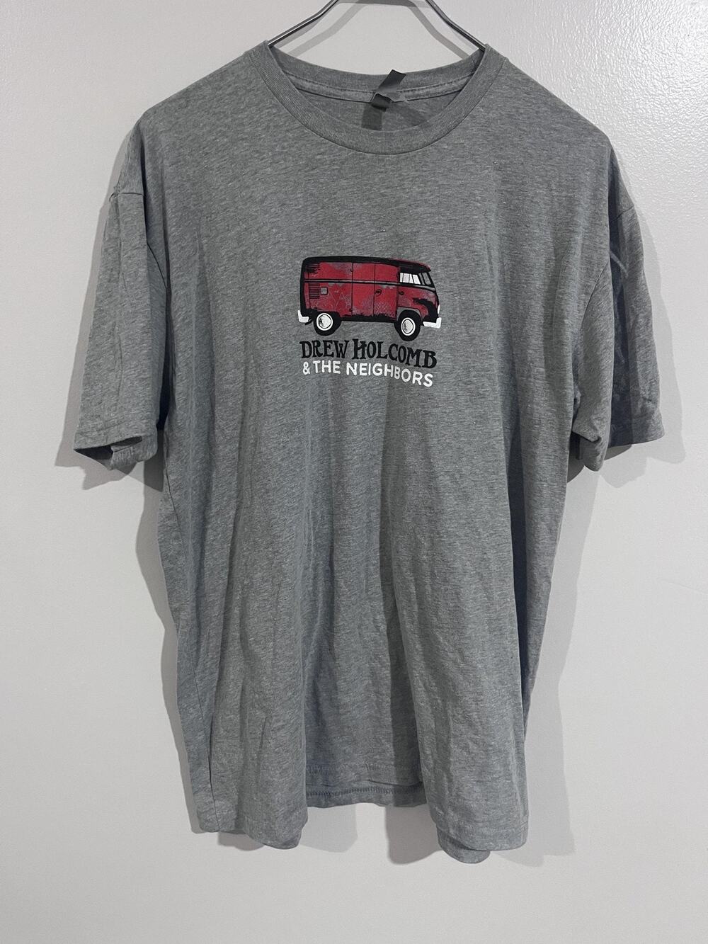 Next Level Apparel Shirt Mens XL Gray Short Sleeve Drew Holcomb Graphic Logo